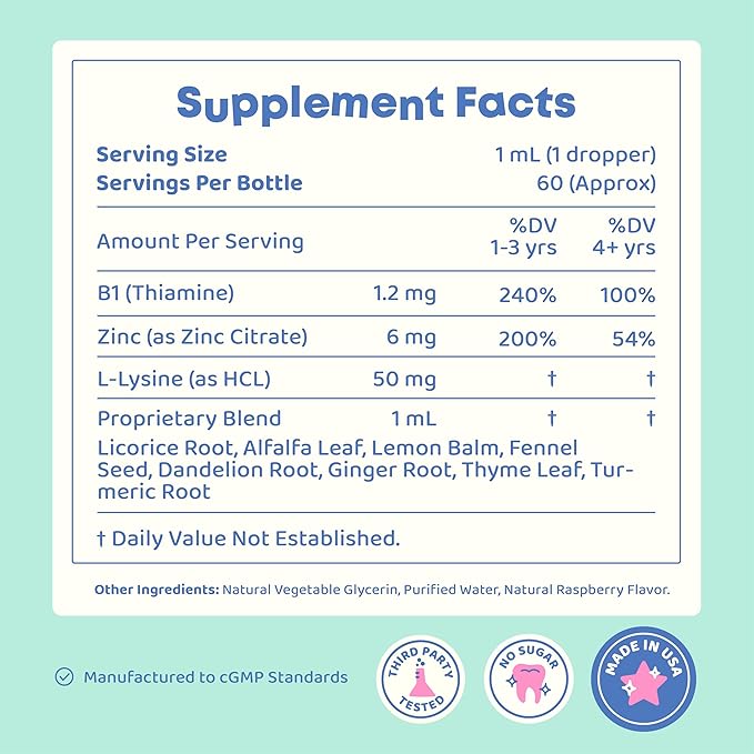 JoySpring Appetite Booster for Kids Ages 3+ | Natural Weight Gain with L-Lysine & B Vitamins | Toddler Appetite Booster | Supports Healthy Growth & Development | 2oz Liquid