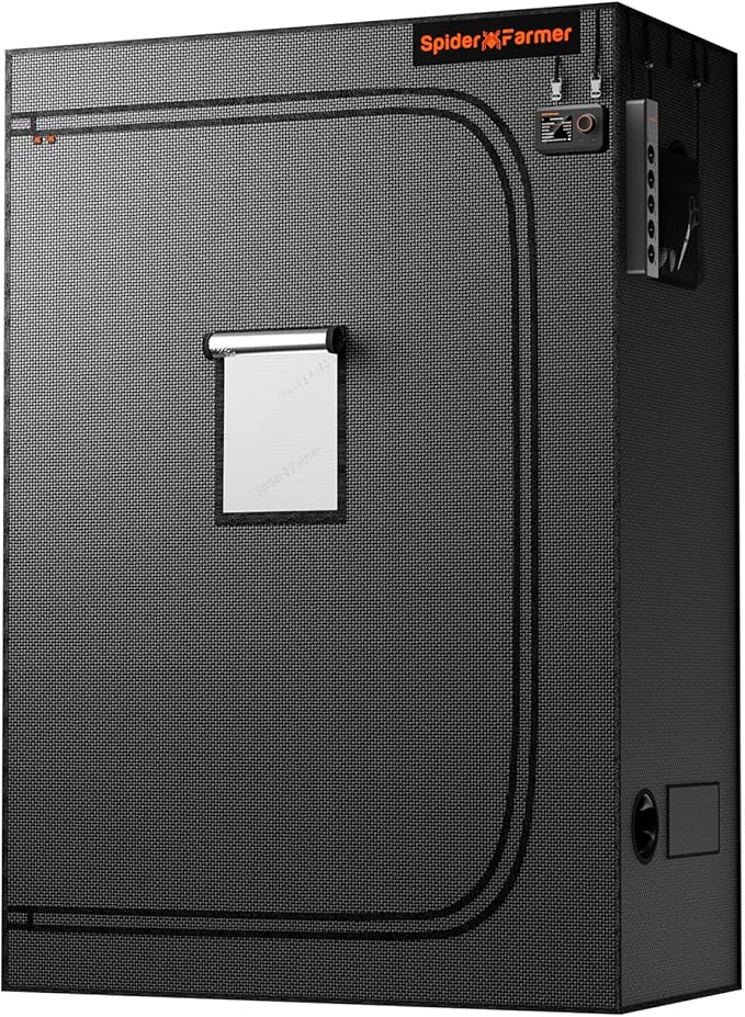 Spider Farmer 4.6x2.3 Grow Tent 2025 New, 55"x28"x80", with Hook for Controller and Power Strip, Enlarged View Window, 1680D Thicken Mylar Canvas for Indoor Hydroponic Growing SF2000, SE4500, G4500