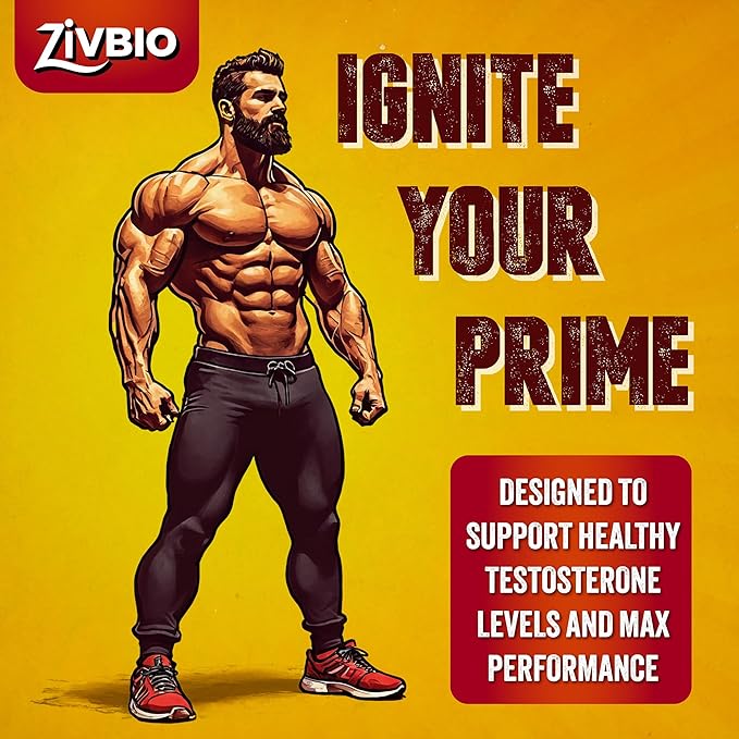 Testosterone Booster for Men - Male Enhancing Supplement for Muscle Growth, Energy, Strength & Recovery - Ashwagandha, Tongkat Ali, DIM, Zinc, Tribulus - Helps Improve Fast Acting Blood Flow - 60ct