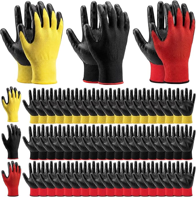 Gardening Gloves for Men Women Breathable Rubber Coated Working Gloves for Outdoor Gardening Yard Work