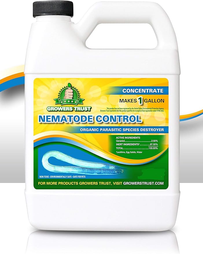 Growers Trust Nematode Control Non-Toxic, Biodegradable - Natural Nematode -Treatment ( Solution Makes 1 Gallon RTU )