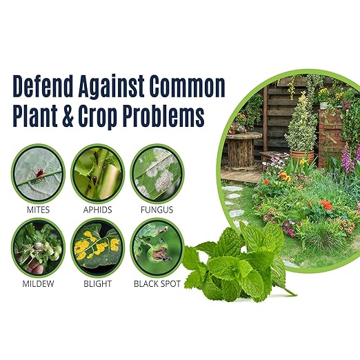 Colton’s Plant Control Ready-to-Use Natural Plant Spray – Maximum Strength Pesticide, Fungicide & Miticide for Spider Mites, Powdery Mildew, and Mold – Safe for Indoor, Outdoor & Garden Use (32 oz)