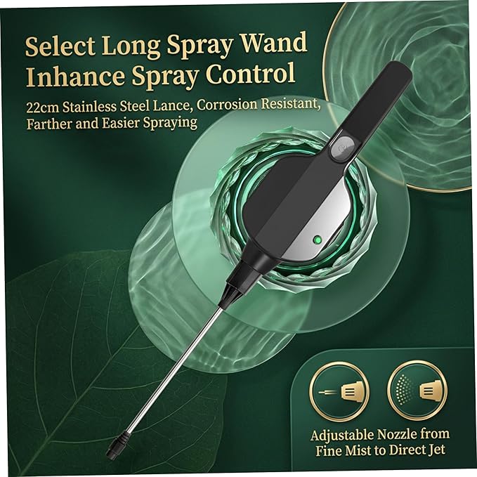 Electric Spray Bottle 2000ml, Rechargeable Plant Mister with Dual Spray Modes & Long Nozzle, Ergonomic Water Sprayer for Indoor Plants, Home Gardening Electric Bottle