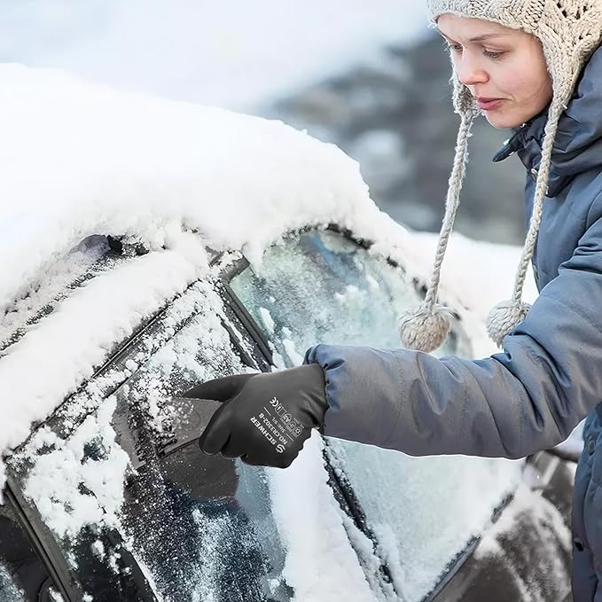 Schwer 100% Waterproof Winter Work Gloves, ANSI A2 Cut Resistant Freezer Gloves for Outdoor Cold Weather Keep Hands Warm, Thermal Insulated Gloves for Shoveling Snow, Ice Fishing, Super Grip, XXL