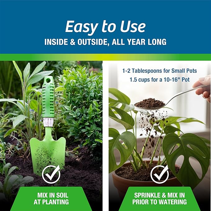 Wilt-Pruf® 5-in-1 Soil Booster + Plant Food | Grow Healthier Stronger Plants, Flowers, Vegetables | Feeds | Builds Roots | Builds Soil | Refresh Potting Mix | Improves Moisture Retention (2 lb Bag)