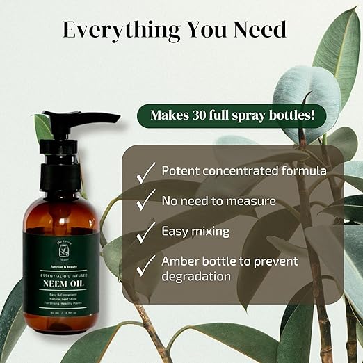 Plant Shine & Defense Essentials – Plant Wipes + Essential Oil Infused Neem Oil (No Spray Bottle)