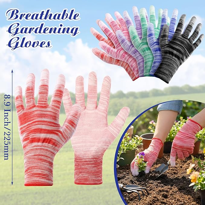 Cutecrop Breathable Gardening Gloves Bulk for Women and Men 8.9 Inch Multi-purpose Garden Gloves for Weeding Pruning