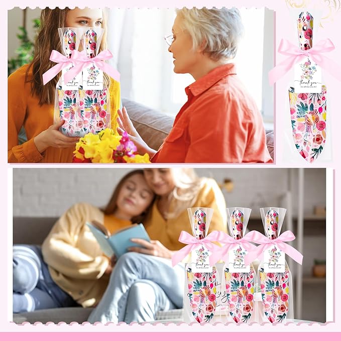 Blosssound 24 Set Garden Shovels Bulk Gardening Gift for Women Set Garden Tools Floral Hand Heavy Duty Trowels Thank You Cards with Bags for Mother Day Mom Birthday Teacher