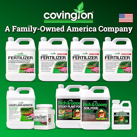 Covington Plant Food & Fertilizer Concentrate for Indoor (32 oz) Outdoor Plants and Soil - Liquid Food for Healthy Soil and All Types of Plants, Just Mix with Water