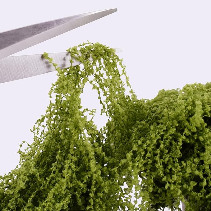 USMOLA 3.5OZ Fake Moss for Plants Indoor - Artificial Moss for Table Centerpieces, Fairy Gardens, Terrariums - Realistic Faux Grass for Wedding Christmas Party Decor (Natural Green)