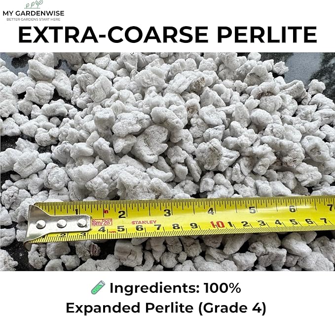 GARDENWISE Perlite for Plants, Extra Coarse Grade 4 Horticultural Perlite, Organic Perlite for Gardening Indoor & Outdoor, Made in USA (15 quarts)
