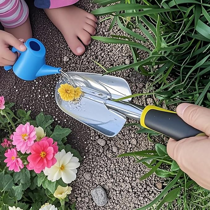 Garden Trowel with Hanging Hole - Garden Hand Shovel Soft Rubberized Non-Slip Handle with Ergonomic Handle for Digging , Planting , Transplanting , Weeding , Digging and Smoothing Soil
