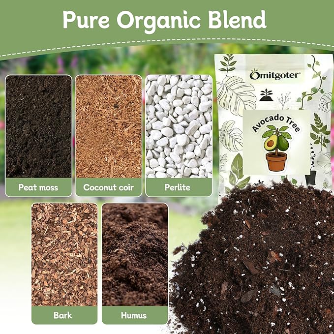 Avocado Soil 4qt, 100% Natural Organic Potting Soil for All-Stage Avocado Tree Growth