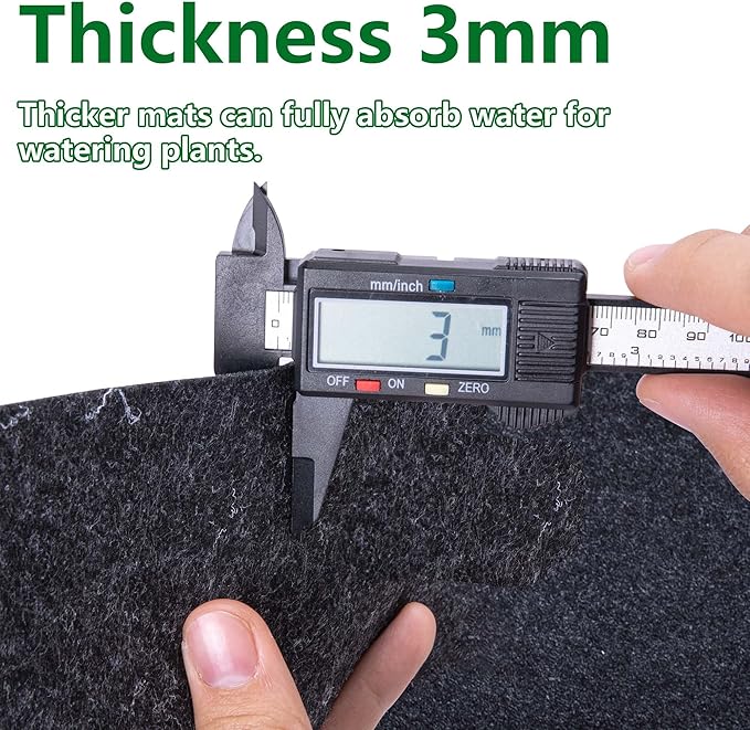Adnee 2 Pcs 110 x 25Inch Automatic Plant Watering Mat, 3mm Thick Self Watering Capillary Mat, Felt Plant Water Wicking Mat for Seed Sprouting Hydroponics Potted Plants