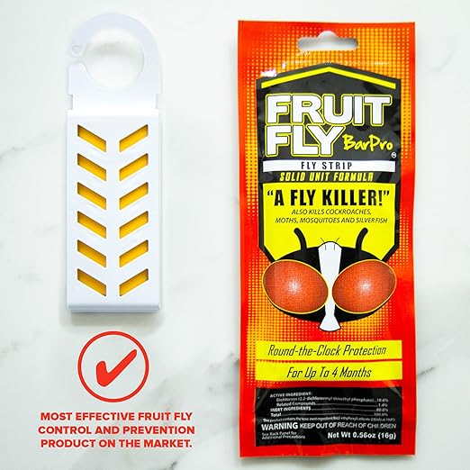 Fruit Fly BarPro – 4 Month Protection Against Flies, Cockroaches, Mosquitos & Other Pests – Non-Toxic & Portable for Indoor & Outdoor Use