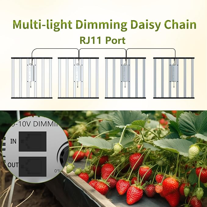 FARMLITE LED Grow Lights for Indoor Plants Full Spectrum Growing Light Bar Plant Hanging Growing Lamps Seedling Daisy Chain Dimmable Board 4x4ft Coverage (680watts)