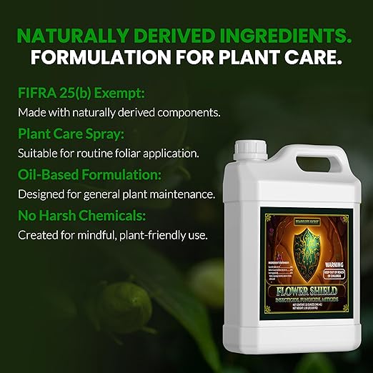 Humboldts Secret Flower Shield | Plant Care Spray for Routine Foliar Application & Maintenance | Naturally Derived, Oil-Based Formula | Indoor & Outdoor Plants | 32 Ounce