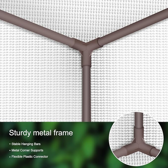 ATOUR 24"x24"x63" Grow Tent, 1680D High Reflective Mylar Hydroponic Grow Tents, Waterproof Grow Tent with Double Cleart Observation Door and Floor Tray, for Indoor Plant Growing