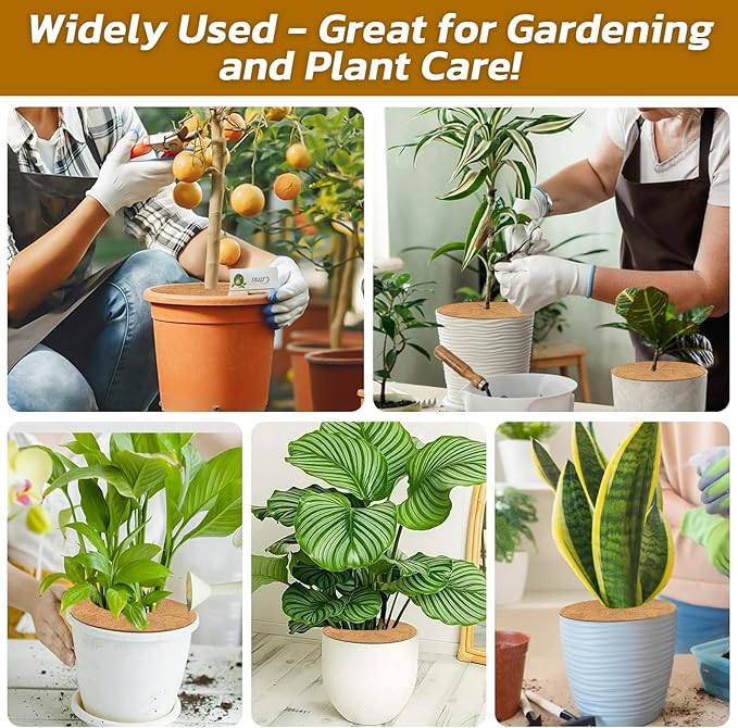Legigo 10pcs Coconut Fiber Mulch Ring Tree Plant Protector Mat, 11.8 Inch Natural Coco Coir Tree Mulch Ring Plant Pot Soil Cover, Tree Rings Disc Plant Cover for Indoor Outdoor Plants, Landscaping