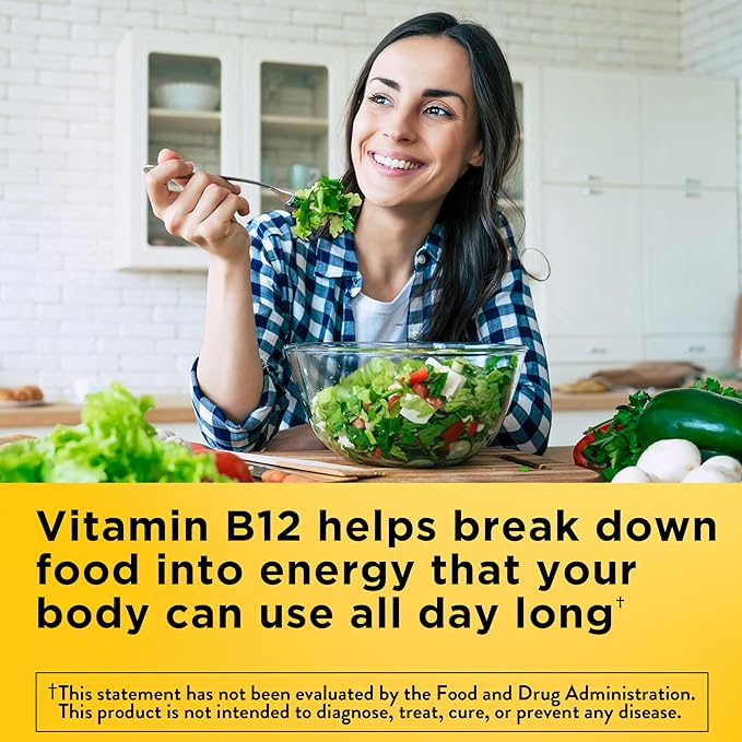 Nature Made Vitamin B12 1000 mcg, Dietary Supplement for Energy Metabolism Support, B12 Vitamins 1000 mcg, 90 Softgels, 90 Day Supply