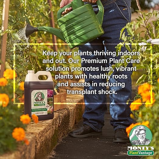 PlantVantage Premium Indoor and Outdoor Plant Food – NPK Fertilizer (4-15-12) with Zinc & Iron, Liquid Fertilizer for Vegetables, House Plant, & Trees - Indoor and Outdoor Plant Fertilizer – 1 Gal