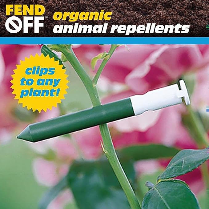 Luster Leaf DR-50 Fend Off Deer and Rabbit Repellent Plant Clips, Green