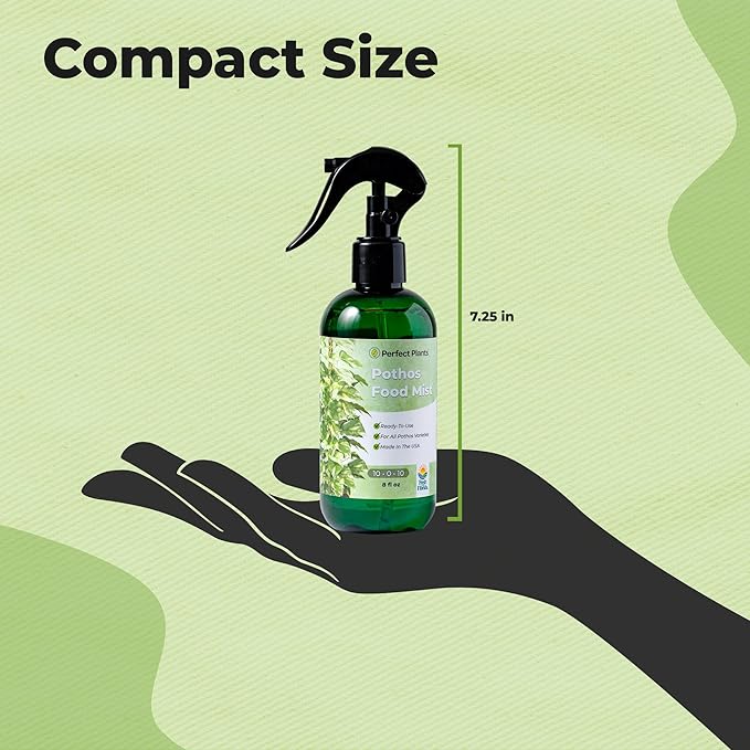 Pothos Spray Fertilizer by Perfect Plants | Liquid Plant Food for Potted Indoor Pothos | Foliage Growth Booster Balanced Phosphorus Free NPK Ratio (8 fl oz)