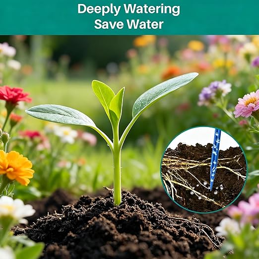 Biling 3.5W Solar Drip Irrigation Kit, 15M Automatic Watering System with Multi Modes, Vacation Plant Watering Solution for Garden, Greenhouse, Patio (15 Drippers)