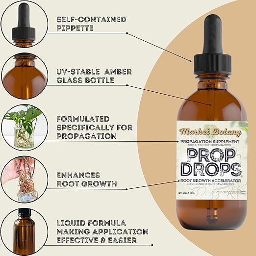 Propagation Bundle | Prop Drops + Leaf Shine Spray | Root Growth Booster & Natural Leaf Cleaner for Healthy, Vibrant Houseplants