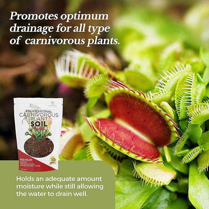 Professional Carnivorous Plant Soil Mix Large 2.2 Quarts Ready to Use, Premium Potting Soil for Venus Flytrap Sundew Pitcher Plant Butterwort, Peat Moss Coco Coir Perlite Blend Made in USA