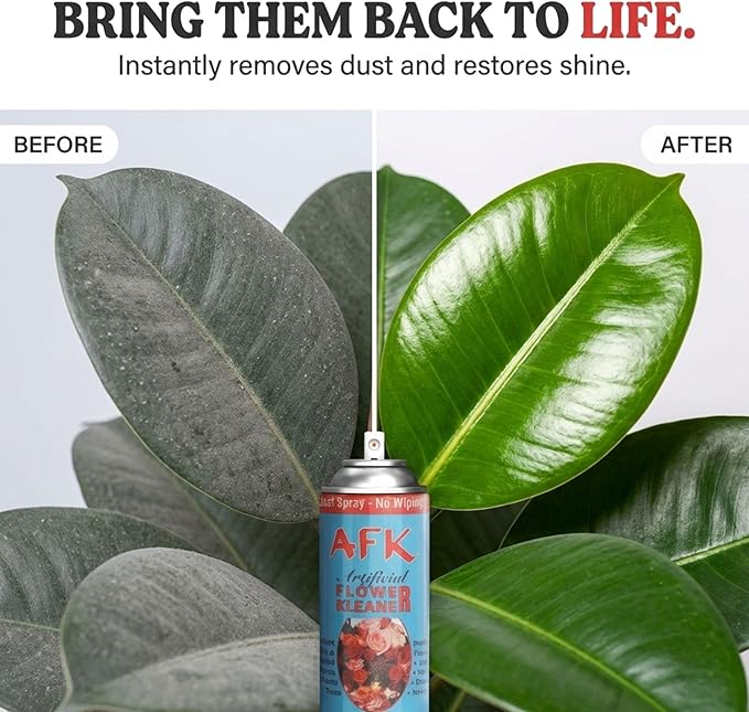 Larksilk Silk Flower Cleaner Spray for Artificial Plant & Flowers - Dust Remover Aerosol Spray for Fake Plants,Leaves & Décor - Artificial Plant Cleaner Spray No Wipe Finish (Pack of 4)