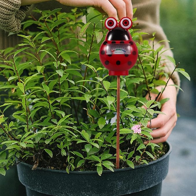 Veemoon Garden Soil Moisture Tester and Plants Moisture Meter Portable Single-Needle Soil Sensor for Indoor Outdoor Gardening with Beetle-Shaped Design