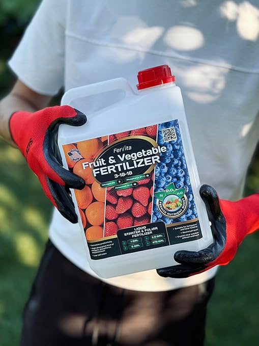 Liquid 3-18-18 Fertilizer for Vegetables, Fruits and Flowers - All Purpose Plant Food Outdoor & Indoor Plant Food - Balanced NPK Flower Food Bloom Booster with Nitrogen Potassium Phosphorus (1gal)