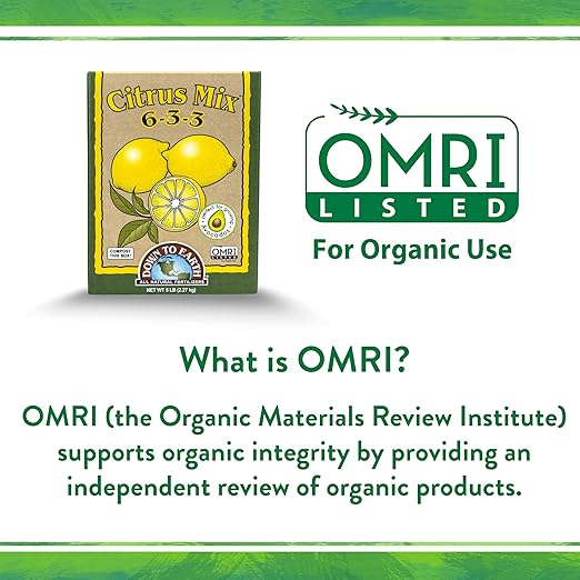 Down To Earth All Natural Fertilizers Organic Citrus Mix - Plant Food for Lemons, Limes, Oranges and Avocados 6-3-3, 15 lb