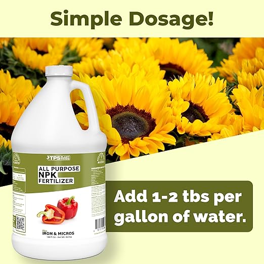 All Purpose NPK Fertilizer – Complete Liquid Plant Food for Balanced Nutrition, Vigorous Growth & Strong Root Development, 1 Gallon