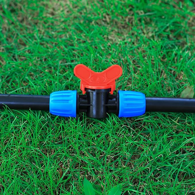 6 Pcs 1/2 Inch Drip Irrigation Tubing Switch Valve,1/2 Inch Irrigation Shut Off Valve Drip Irrigation Fittings for Drip System for Garden Water Flow Control