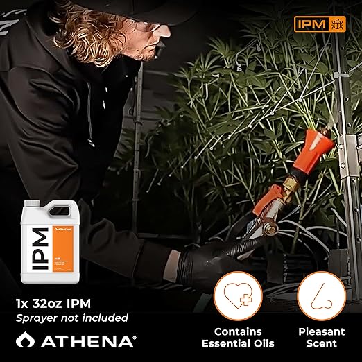 Athena IPM Plant Pest Control Solution | Broad Spectrum Fungicide & Insecticide for Indoor and Outdoor Plants | Supports Control of Spider Mites, Powdery Mildew, and Common Plant Pests | 32 Ounce