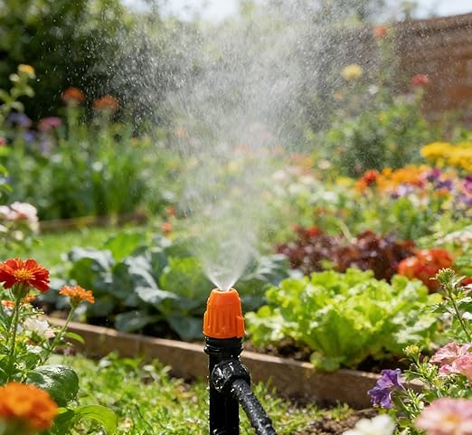 Adjustable Drip Irrigation Spray Emitters: Mist Stream Drip Emitter with Lock Barbed for 1/4 inch Tubing Drip Irrigation Parts for Garden Watering System (30PK)