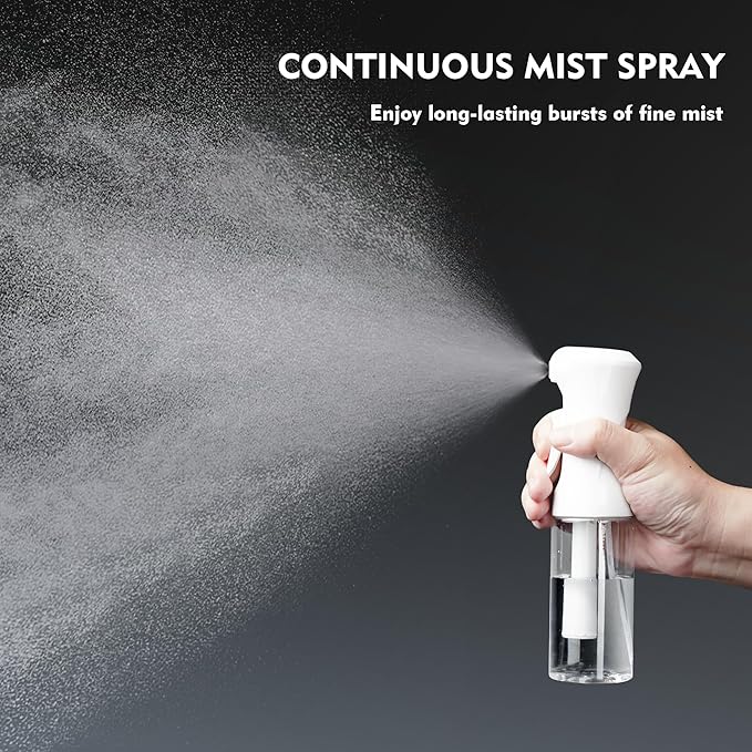Continuous Spray Bottle, 6.8 OZ Hair Spray Bottles, Ultra-Fine Mister Spray Bottle for Hairstyling, Cleaning, Plants, Pets, Salons, and More (1 Pack)