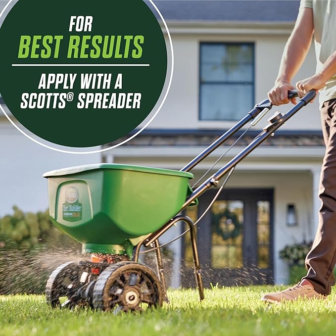 Scotts Turf Builder Healthy Plus Lawn Food, 2-in-1 Fungicide and Fertilizer, Helps Grass Withstand Summer Stress, 8,000 sq. ft., 27.40 lbs.