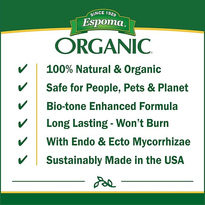 Espoma Organic Bio-Tone Starter Plus 4-3-3 Natural & Organic Food with Both Endo & Ecto Mycorrhizae; 8 lb. Bag; The Ultimate Starter Plant Food