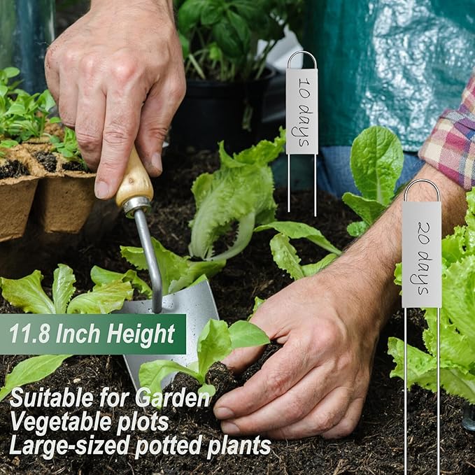 50 Pieces Metal Plant Labels 11.8 Inch Aluminum Metal Plant Tags Garden Label Markers Outdoor Planting Garden Markers for Plants Vegetables Herb Seedlings Flowers