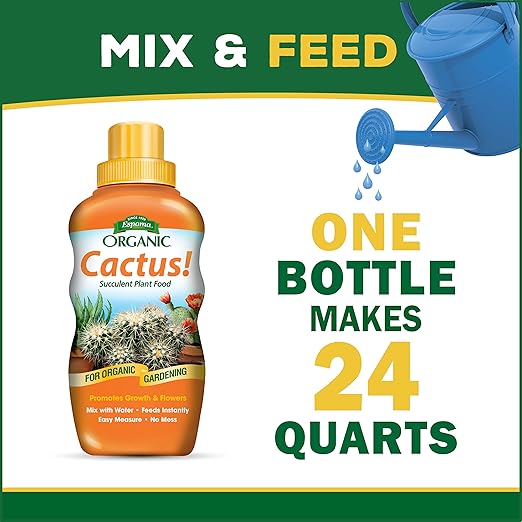 Espoma Organic Cactus! Plant Food, Natural & Organic Fertilizer for All Cactus, Succulents, Palm, and Citrus Both Indoors and Outdoors, 8 oz, Pack of 3