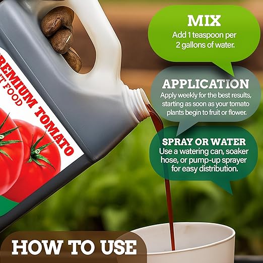 PlantVantage Concentrated Tomato Plant Fertilizer – Liquid Fertilizer with Humic Acid & Zinc, Liquid Tomato Food for Strong Roots, Bigger Blooms & Higher Yields, Easy Root Feed or Foliar Spray – 32 oz