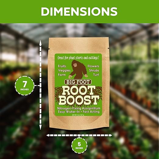 Big Foot Probiotic Root Boost Water Soluble Powder For Established Plants and Transplants - GROW ROOT SIZE, Increase Nitrogen, Grow New Plants from Cuttings, Pea Inoculant - 2 Ounces