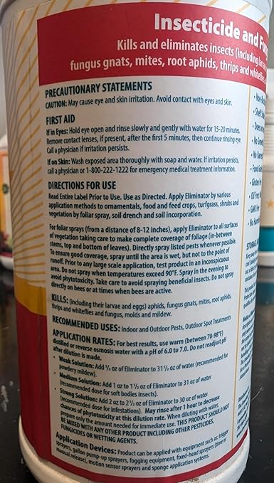 Eliminator Concentrate – Organic Enzyme Insecticide & Miticide – Safe Pest Control for Gardens, Crops, Homes & Pets – Natural Bug Spray for Aphids, Mites, Whiteflies, Flies, Mildew & Fungus