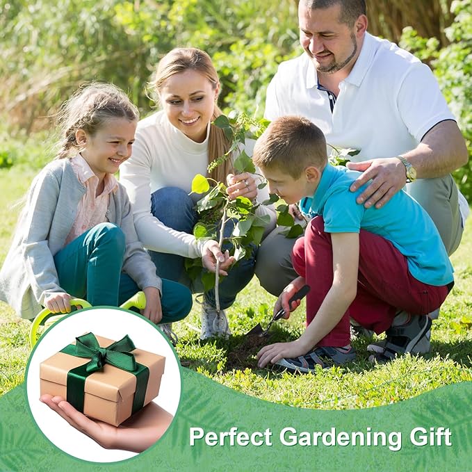 M METERXITY Gardening Trowel, 12 Inch Manganese Steel Garden Hand Shovel with Rubber Handle, Trowel Garden Tool for Farmer Soil Planting Digging Transplanting