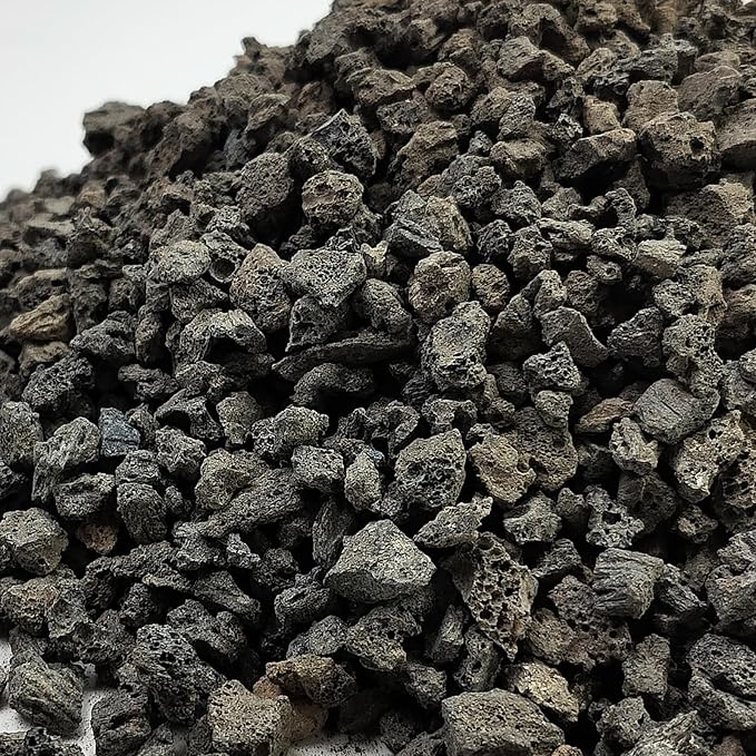 FANTIAN 10 lbs Black Lava Rocks for Fire Pits,5-8 MM Crush Volcanic Rock Pumice Soil Additive for Succulent Plants Aquarium Cactus Bonsai and Garden Landscaping