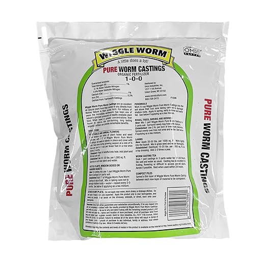 Wiggle Worm 100% Pure Organic Mineral-Dense Worm Castings Fertilizer in Resealable Zipper Pouch, 4.5lbs, 3 Pack - Improves Soil Fertility and Aeration for Growing Better Houseplants, Veggies, and More
