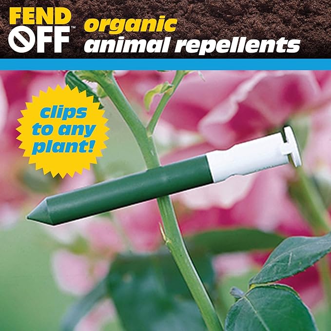 Luster Leaf Fend Off DR-25 Deer and Rabbit Repellent Plant Clips, 25pk – Green, White